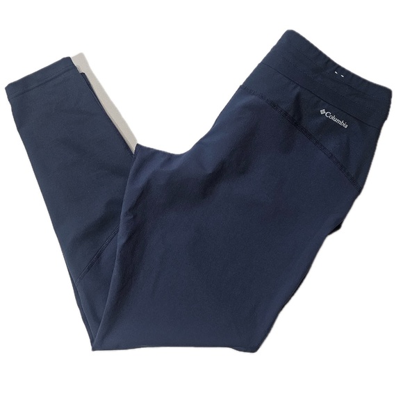 Columbia Pants Womens M Blue Jogger Slim Jersey Elastic Waist Drawstring Pockets - Picture 2 of 6